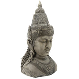 Sagebrook Home Contemporary Resin, 42"h Buddha Head, Gray 16096-01 Gray Polyresin