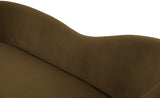 Ritz Velvet / Engineered Wood / Metal / Foam Contemporary Brown Velvet Sofa - 85.5" W x 31.75" D x 30.5" H