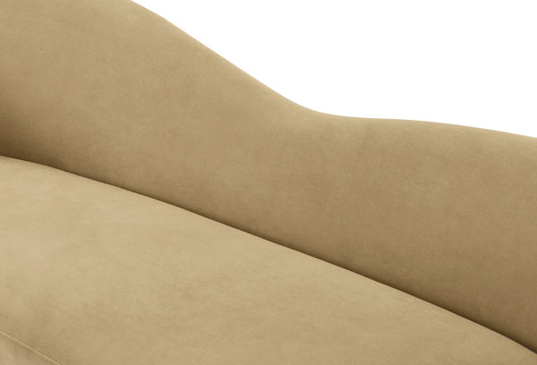 Ritz Velvet / Engineered Wood / Metal / Foam Contemporary Camel Velvet Sofa - 43.5" W x 31.75" D x 30.5" H