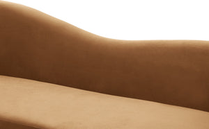 Ritz Velvet / Engineered Wood / Metal / Foam Contemporary Saddle Velvet Sofa - 85.5" W x 31.75" D x 30.5" H