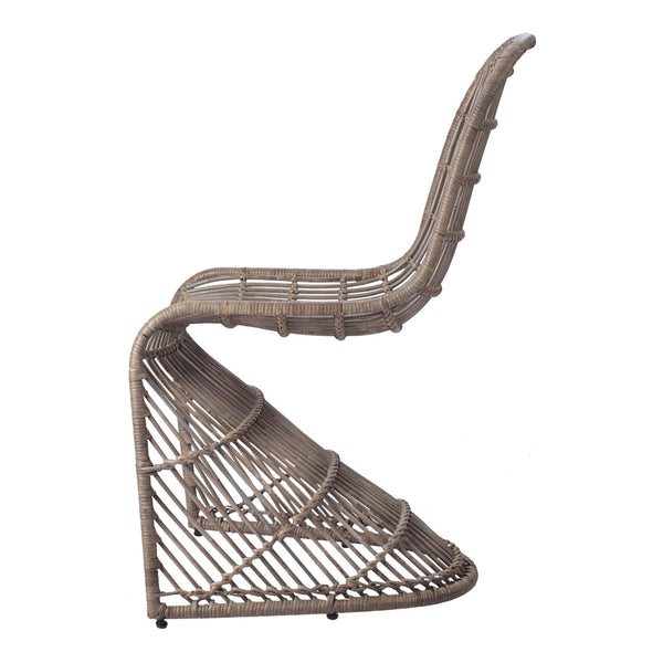 Groovy Rattan Chair - Set of 2 Gray