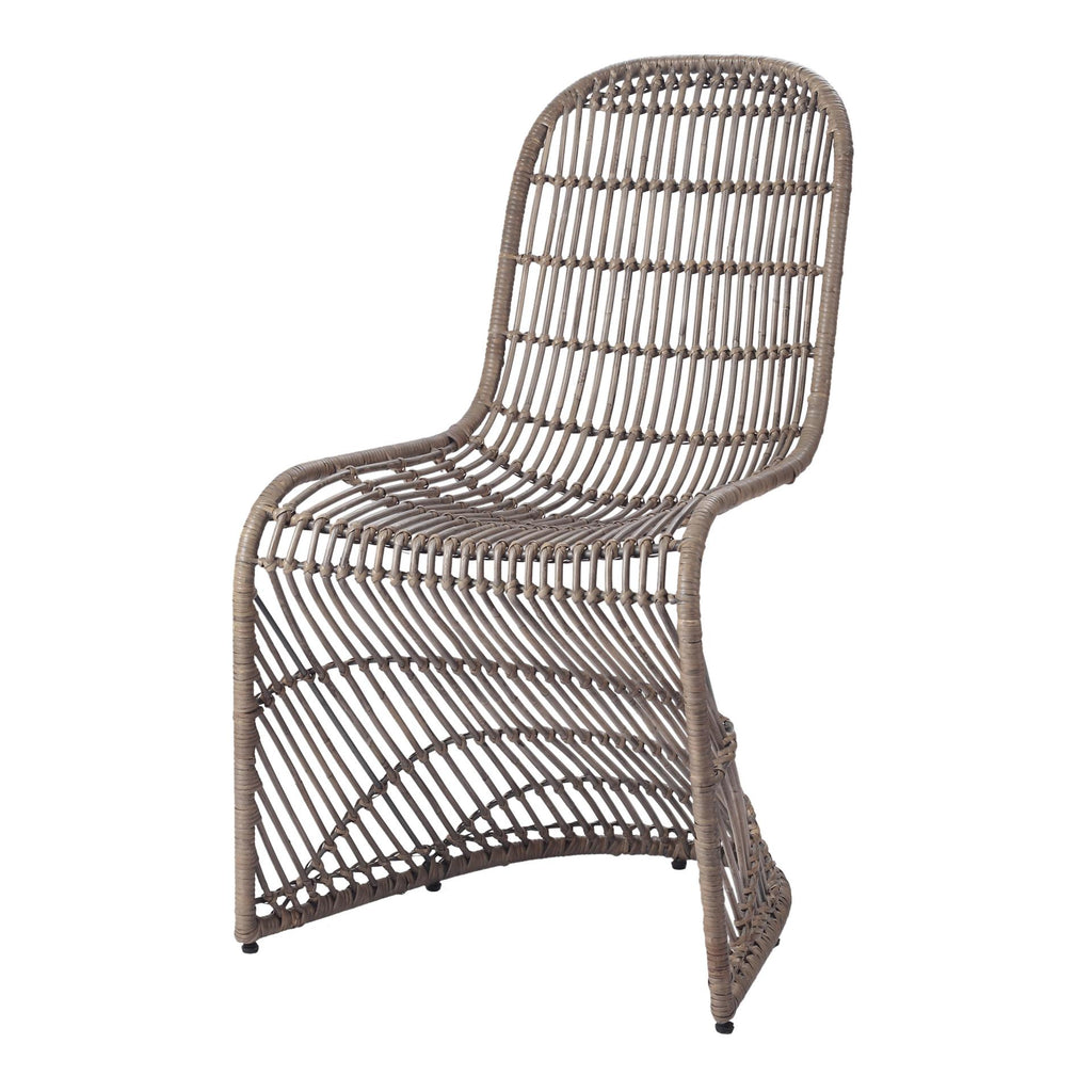 Groovy Rattan Chair - Set of 2 Gray