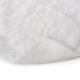 Akers Glam Fur Throw Blanket, White Noble House