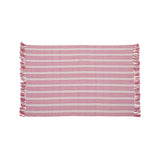 Belvoir Handcrafted Fabric Throw Blanket, Pink and Ivory