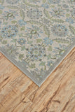 Katari Ornamental Floral Rug, Turquoise Blue/Mint, 8ft x 11ft Area Rug