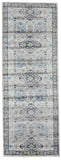 Katari Tribal Medallion Area Rug, Turquoise Blue/Mint, 2ft-10in x 7ft-10in