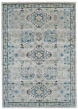 Katari Tribal Medallion Rug, Turquoise Blue/Mint, 8ft x 11ft Area Rug