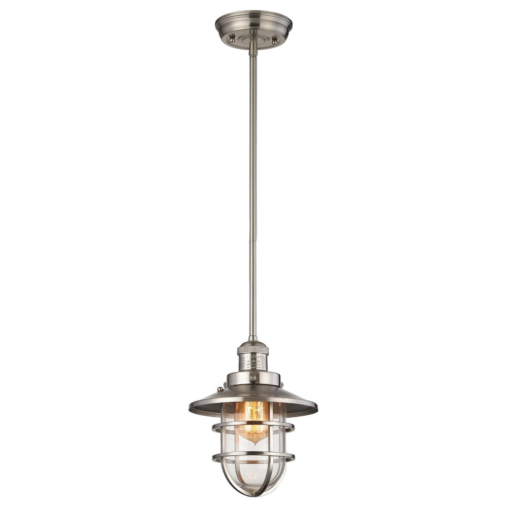 Seaport 8'' Wide 1-Light Mini Pendant - Satin Nickel