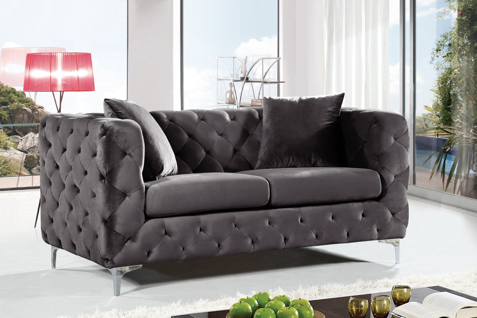 Scarlett Contemporary Loveseat - Thumbnail 5