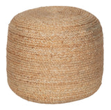 Zuo Modern Lillian Jute, Polystyrene Modern Commercial Grade Ottoman Natural Jute, Polystyrene