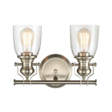 Chadwick 14'' Wide 2-Light Vanity Light - Satin Nickel