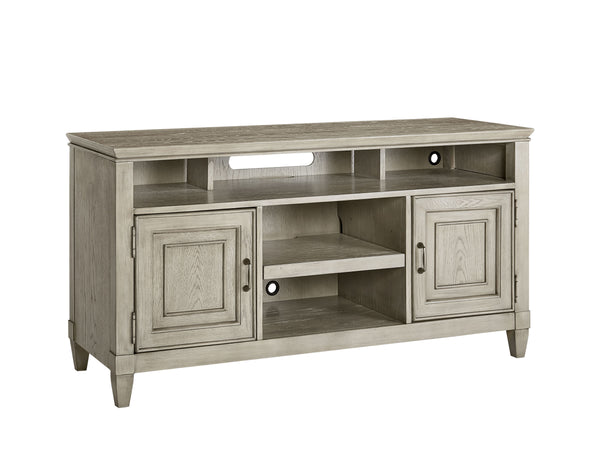 Newport 54" TV Console - Handcrafted Sand Finish with Cable Management & Soundbar Shelf, Fully Assembled