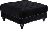 Sabrina Velvet Contemporary Ottoman