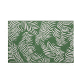 Abanto Outdoor Modern Scatter Rug, Green and Cream Noble House