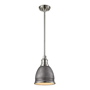 Carolton 8'' Wide 1-Light Mini Pendant - Polished Nickel