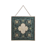 Eldi Oriental Handcrafted Tempered Glass Wall Accessory, Blue Noble House