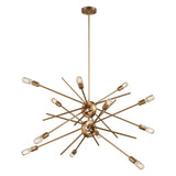 Xenia 42'' Wide 12-Light Chandelier - Matte Gold