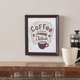 Evanston Modern Handcrafted Inspirational Coffee Wall Art, Brown Noble House