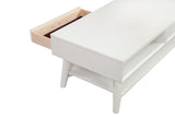 Alpine Furniture Flynn Coffee Table, White 966-W-61 White Mahogany Solids & Okoume Veneer 48 x 22 x 17.5