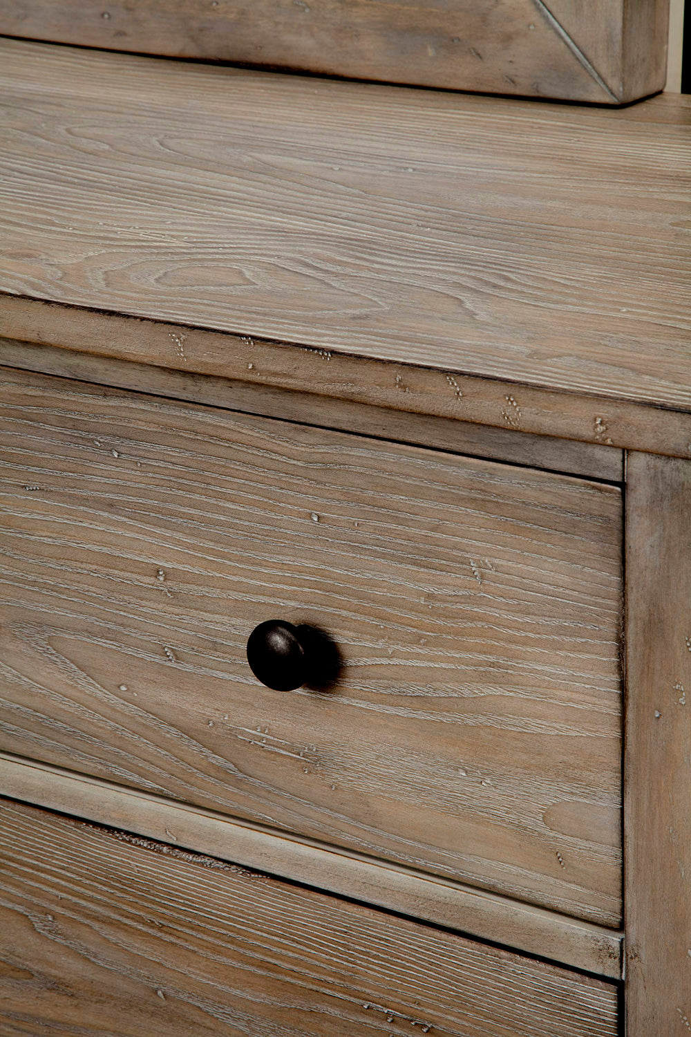 Classic Dresser: Elegant 18th Century French Design with Felt Lined Drawers & Natural Gray Finish