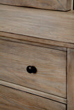 Classic Dresser: Elegant 18th Century French Design with Felt Lined Drawers & Natural Gray Finish