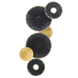 Sagebrook Home Contemporary Metal, 38" Lily Pads Wall Deco, Black 16974 Black Iron