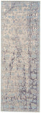 Prasad Ornamental Pastel Runner, Sky Blue/Ivory Sand, 2ft-10in x 7ft-10in