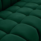 Gwen Velvet / Engineered Wood / Metal / Foam Contemporary Green Velvet Chair - 46" W x 35" D x 29.5" H