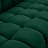 Gwen Velvet / Engineered Wood / Metal / Foam Contemporary Green Velvet Sofa - 91" W x 35" D x 29.5" H