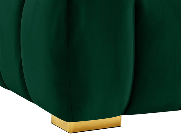 Gwen Velvet / Engineered Wood / Metal / Foam Contemporary Green Velvet Sofa - 91" W x 35" D x 29.5" H
