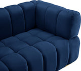 Gwen Velvet / Engineered Wood / Metal / Foam Contemporary Navy Velvet Sofa - 91" W x 35" D x 29.5" H