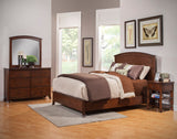 Alpine Furniture Baker Queen Panel Bed, Mahogany 977-01Q Mahogany Mahogany Solids & Veneer 65 x 86 x 54