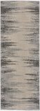 Akhari Gradient Textured Rug, Blue Fox/Steel Gray, 2ft-10in x 7ft-10in Area Rug