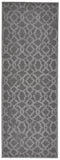Akhari DIstressed Trellis Area Rug, Silver Gray/Steel Gray, 2ft-10in x 7ft-10in 