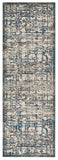 Akhari Textured Abstract Rug, Steel/Deep Teal Blue, 2ft-10in x 7ft-10in, Runner