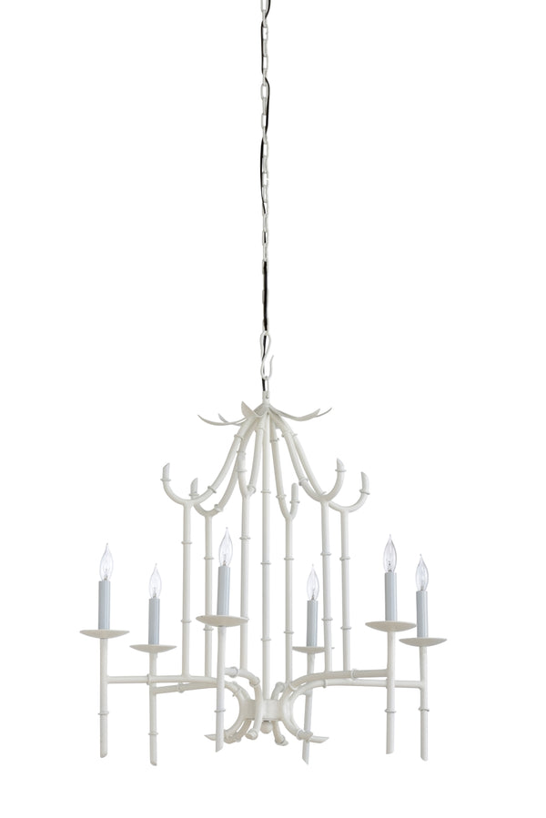 Bamboo Chandelier - White