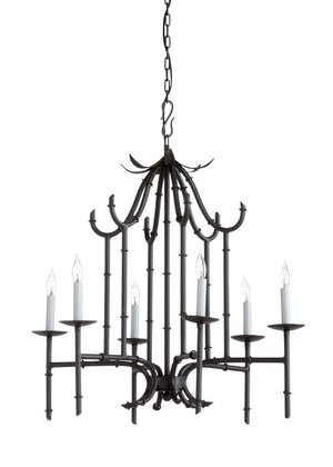 Bamboo Chandelier - Charcoal