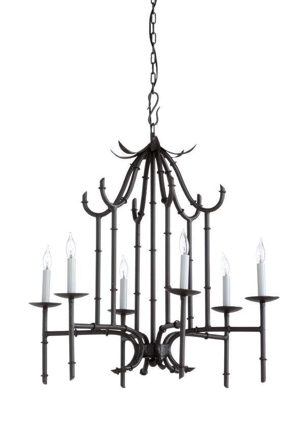 Bamboo Chandelier - Charcoal