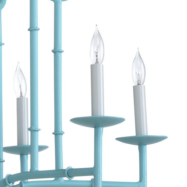 Bamboo Chandelier - Blue