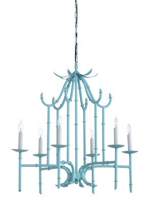 Bamboo Chandelier - Blue