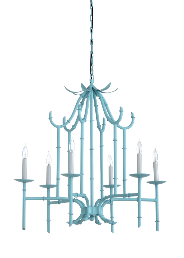 Bamboo Chandelier - Blue