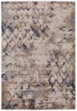 Cannes Lustrous Textured Rug, Natural Tan/Navy Blue, 8ft x 11ft Area Rug