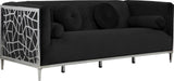 Opal Velvet Contemporary Sofa