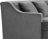 Jackson Velvet / Engineered Wood / Metal / Foam Contemporary Grey Velvet 2pc. Sectional - 142.5" W x 61.5" D x 33" H