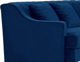 Jackson Velvet / Engineered Wood / Metal / Foam Contemporary Navy Velvet 2pc. Sectional - 142.5" W x 61.5" D x 33" H