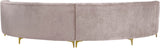 Jackson Velvet / Engineered Wood / Metal / Foam Contemporary Pink Velvet 2pc. Sectional - 142.5" W x 61.5" D x 33" H