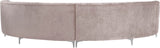 Jackson Velvet / Engineered Wood / Metal / Foam Contemporary Pink Velvet 2pc. Sectional - 142.5" W x 61.5" D x 33" H