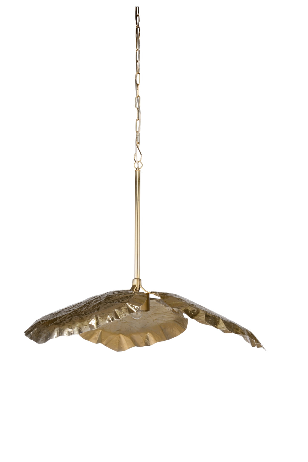 Tropical Leaf Pendant Light - Antique Brass Finish, Coastal Home Decor with Illuminating Charm