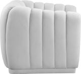 Dixie Velvet / Pine Wood / Foam Contemporary Cream Velvet Chair - 42" W x 37" D x 32.5" H