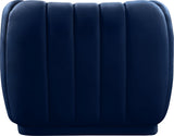 Dixie Velvet / Pine Wood / Foam Contemporary Navy Velvet Chair - 42" W x 37" D x 32.5" H